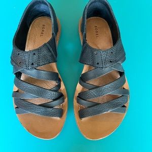 New in Box Sorel Sandals Black Size 6